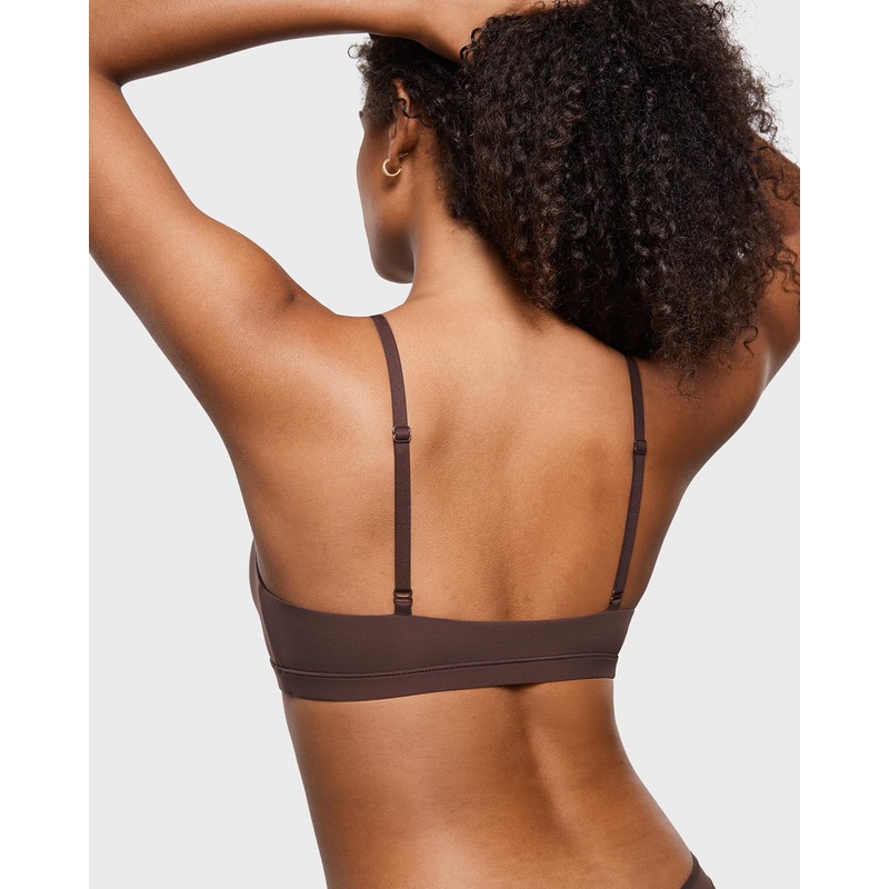 INLYRIC Women's Inbarely Triangle Bralette Plunge Unlined Seamless Bra Wireless