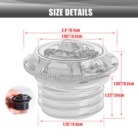 Sresk Aluminum Fuel Gas Tank Cover Fuel Tank Gas Cap Compatible with Harley Sportster XL 1200 883 X48 Road King Softail Dyna Touring Right-hand Thread,Non Vented (Black)