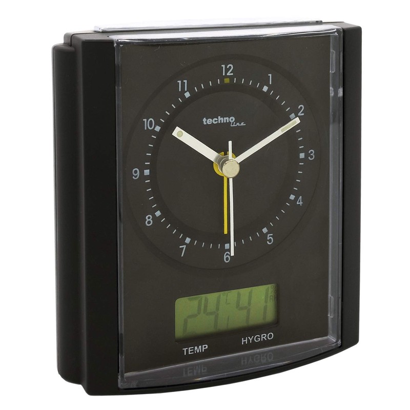 Technoline Premium WT 770 Alarm Clock Radio-Controlled Matte/Chromed Black