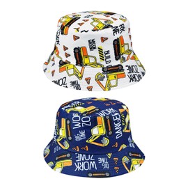 GDFHBD 2 Cartoon Car Basin Hats, Sun Visor Fisherman Hats, Children'S Sun Hats, Outdoor Sun Protection Supplies.