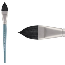 Mimik Professional Watercolor Brushes - Synthetic Squirrel Hair - Oval, Size 3/4" - Natural Bristle Artist Brushes for Watercolors, Gouache & Acrylics - Imitates Natural Squirrel and Sable Hair