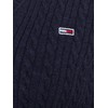Tommy Jeans Women's Cable Essential Button Down Cardigan, blue, M