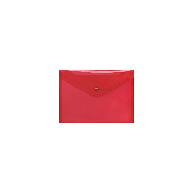 Transparent PP Envelope A5 Press Stud Classic Clear (Pack of