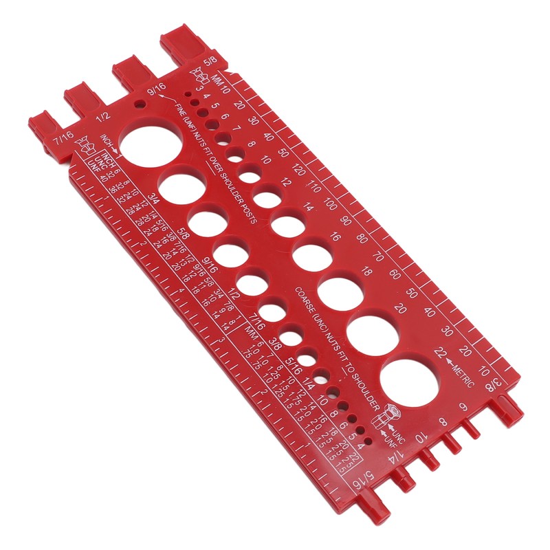 Nut Bolt Thread Gauge ABS Highly Accurate Portable Bolt Nut