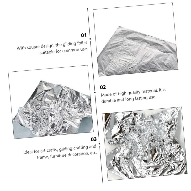 Operitacx 3sets Foil Leaves Gilding Foil Sheets Craft Decoration Art