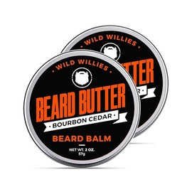 Wild Willies Beard Butter 2 Pack Bourbon Cedar, 2.01 Ounce (Pack of 1)