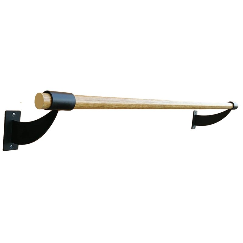 Pro-Gymnastics Ballet Barre 6 FT Long Single Bar Black 2.0”