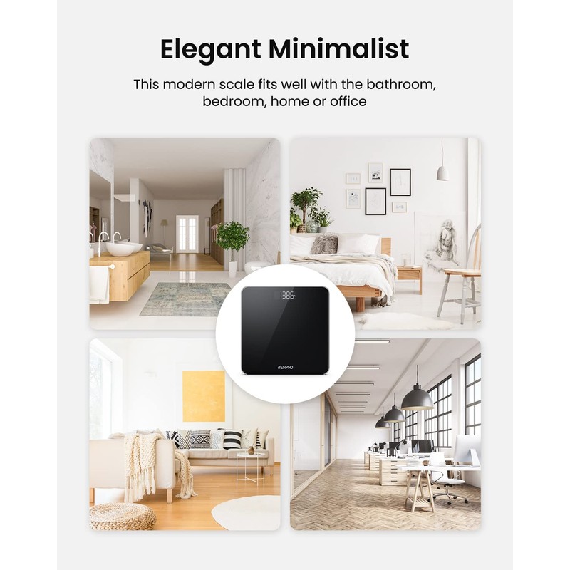 RENPHO Scale for Body Weight, Bathroom Weighing Scale with Backlit