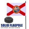 JBSJBS USA Florida Desk Flag 12" Solid Pole Deluxe Set