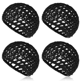 YUXIANLB Pack of 4 Mesh Hair Net Made of Viscose Soft Sleeping Cap, Breathable Night Cap for Curl Care, Showers, Hair Care, Natural Curls, Frizzy Hair, Hair Protection for Night at Home