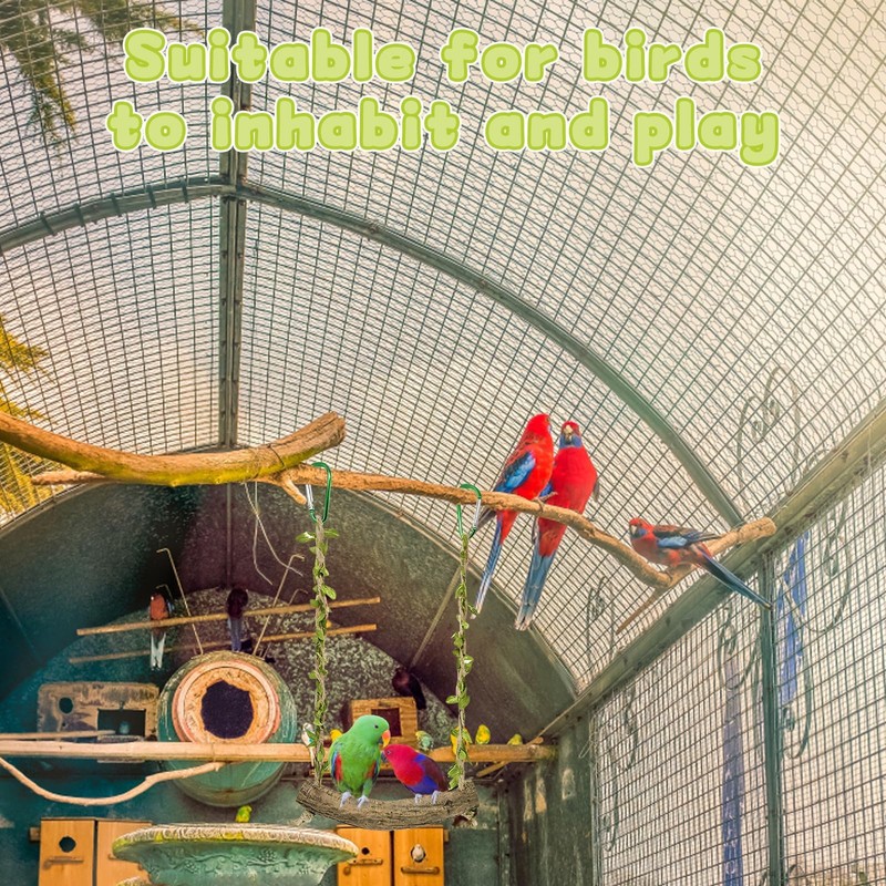 1 Piece Budgie Swing, Bird Toy for Budgies, Natural Perch