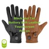 Leather Western Riding Gloves, Soft Goat Leather, Pull On with