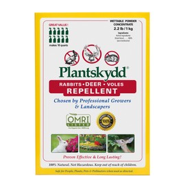 Plantskydd Animal Repellent - Repels Deer, Rabbits, Elk, Moose, Hares, Voles, Squirrels, Chipmunks and Other Herbivores; Wettable Powder Concentrate - 2.2 LB Box - Makes 2.5 Gallon Liquid (PSP-R2)