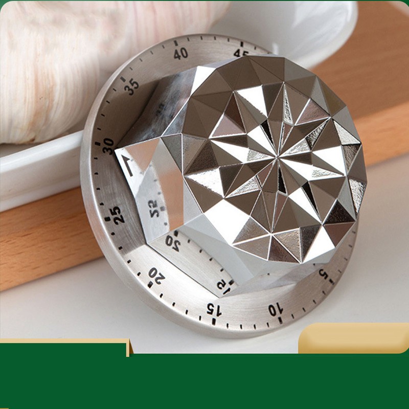 Mechanical Timer Magnetic 60 Minutes Stainless Steel Base ABS 72dB