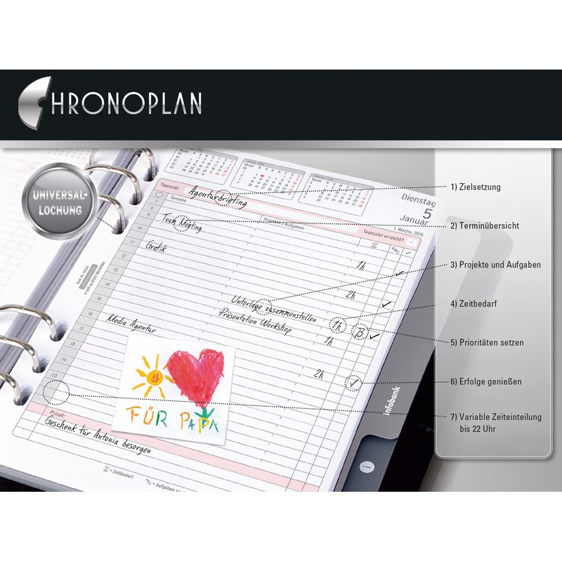 Chronoplan 50506 Calendar Insert 2026 (Year Plan Midi (96 x