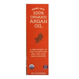 Trader Joe's 100% Organic Argan Oil 1.7 Fl Oz (Pack of 1) + Sticker.