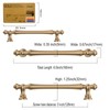 Amerdeco 10 Pack Champagne Bronze Cabinet Pulls 5 Inch(128mm) Hole