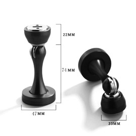 Magnetic Door Stop, KAIISSA Stainless Steel Magnetic Door Holder Floor Door Stopper Soft Door Locks Modern Door Catch Floor/Wall Mount with Screws