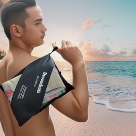 Droomhuis Microfibre Beach Towel Absorbent Quick Drying Sand Control and Ultralight Beach Bath Towels 160 x 80 cm XXL Beach Sheet/Towels/Bath Towel/Yoga Towel