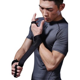 Amison Guantes de Gym con Muñequeras Guantes Gimnasio para Hombres y Mujeres Guantes de Acondicionamiento Físico Guantes de Entrenamiento con MuñequerasHombres y Mujeres Ideales para (L)
