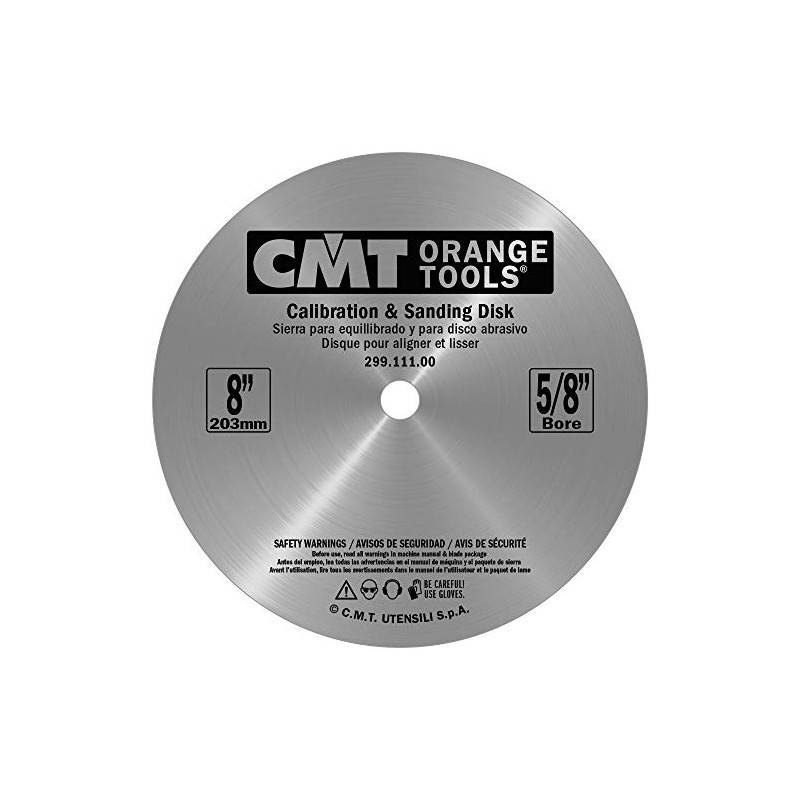 CALIBRATION & SANDING DISK 8’’x5/8’’