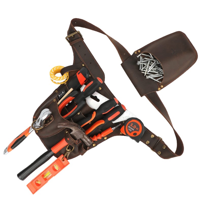 TOURBON Gardening Pouch, Tool Holder, Waist Bag, Waist Bag, For
