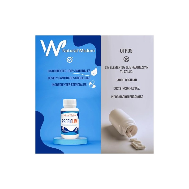NW Probiolim con Probioticos Mujer Hombre Bifidobacterium Longum BB536 y