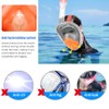 NARUTOO 180°Full Face Snorkel Mask, Double Floating Ball Design Anti-Leak