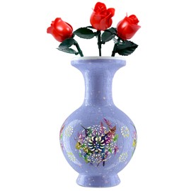 Yizhor LED Flower Puzzle Vase for Adults, 200-Piece 3D Puzzle Vases for Home and Office Decor, Unique Flower Vase for Living Room & Bedroom, Creative Crafts for Adults, for Men & Women