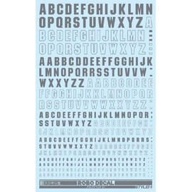 Robot Decal Alphabet 01 Gray