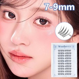 Wooberry no-glue strand eyelashes idol eyelashes 7-9mm short A-type point eyelashes eyelashes 10 rows, 1 piece, M02-L / 우베리 노글루 가닥 속눈썹 아이돌 속눈썹 7-9mm 짧은 A형 포인트 속눈썹 아이래쉬 10줄, 1개, M02-L