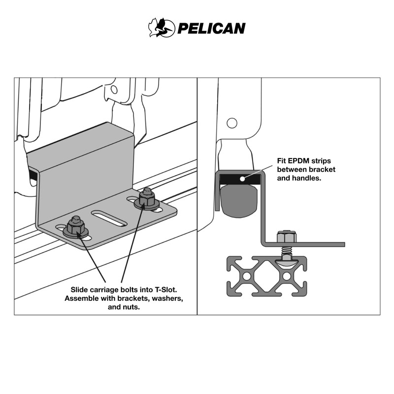 Pelican Protector and Storm Case Roof Rack Mount - Compatible