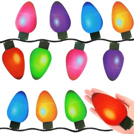 Outus Christmas Car Magnets Lights Reflective Christmas Car Decorations Exterior Magnetic Bulb Lights Magnets Christmas Car Home Garage Door Decorations or Any Metal Surface(2.68 x 5.04 Inch,22 Pcs)