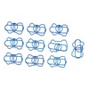 100PCS Metal Paper Clip Multifunctional Electroplating Process Prevent Slip Exquisite