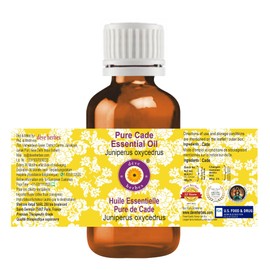 Deve Herbes Pure Cade Essential Oil (Juniperus oxycedrus) Natural Therapeutic Grade Steam Distilled 10ml (0.33 oz)