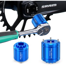 CYCEARTH Bike 2 in 1 Crank Cover Removal Tool Bicycle Crankset Cap Remover Extractor Installation for Dub 11T XTR M9100