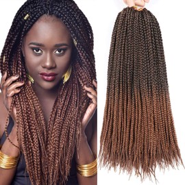 7 Packs 14 Inch Goddess Box Braids Crochet Hair Prelooped Crochet Hair Crochet Braids box braid crochet hair crochet braids hair for black women Jumpo Braiding Hair (14 Inch 7 Packs, #1B/30)