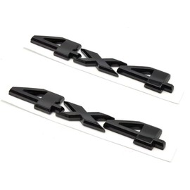 YUGEYE 2PCS 4X4 Emblem Badge 3D Logo Compatible with Rear Tailgate 2005-2018 4 X 4 (Black)