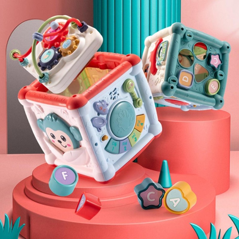 Sorter Toys Hexahedron Shaped Building Blocks and Sorting Toy Early