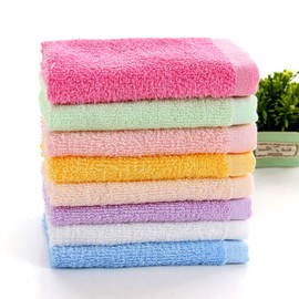 Lafefe Face Cloth Bamboo Charcoal Fiber Plain Weave Reusable Facial Cleansing Cloths White - 8 Piece Set (10x10in)