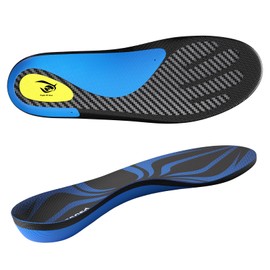 HAPANUN Carbon Fiber Insole with Arch Support for Long Periods of Standing, Jogging, Hiking and Other Outdoor Sports, as Well as a Work Boot Insole. (Blue, M：6.5/7丨W：7.5/8（260mm）)