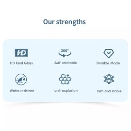 HIZPO 2X Universal HD Car Blind Spot Mirror Auto 360° Wide Angle Convex Rear Side View