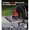Silicone Griddle Tools Mat with 2 Brushes for Blackstone for