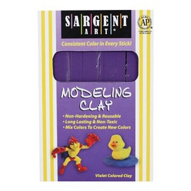 Sargent Art 22-4042 Arcilla de modelado de color sólido de 1 libra, violeta