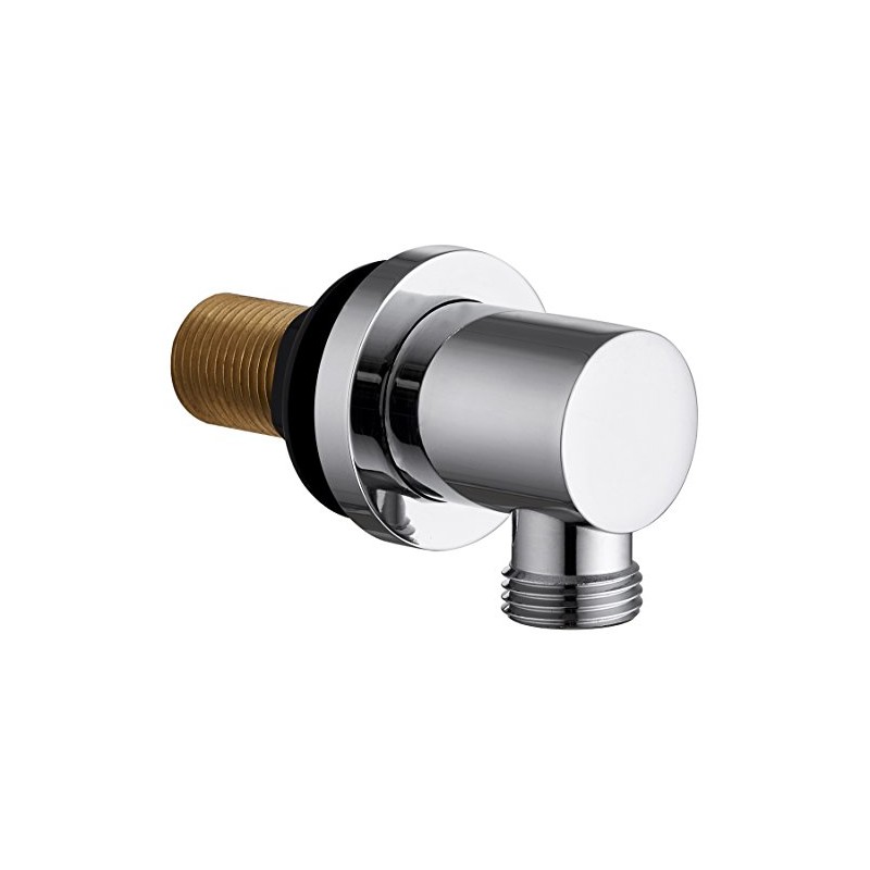 Round/Square Chrome Shower Wall Mounted Outlet Hose Connection Elbow 1/2"bsp
