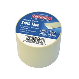 Faithfull Heavy-Duty Double-Sided Cloth Tape 50mm x 4.5m