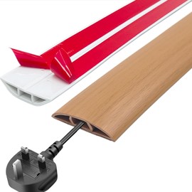 ZEYUE Cord Cover Floor, 10ft Cable Management & Organizer, Self Adhesive Extension Cord Cover, Cord Protector and Hider, Cord Covers for Wires on Floor,Cable Cavity = 0.47" (W) x 0.31" (H)