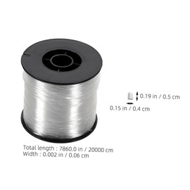 SHINEOFI 1 Set Clear Nylon Fishing Line Invisible Fishing Wire for Hanging Decorations Thickness Includes Sleeves for Versatile Use Home Decor