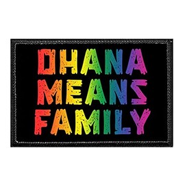 Ohana Means Family - Rainbow | Hook and Loop Attach for Hats, Jeans, Vest, Coat | 2x3 in | by Pull Patch