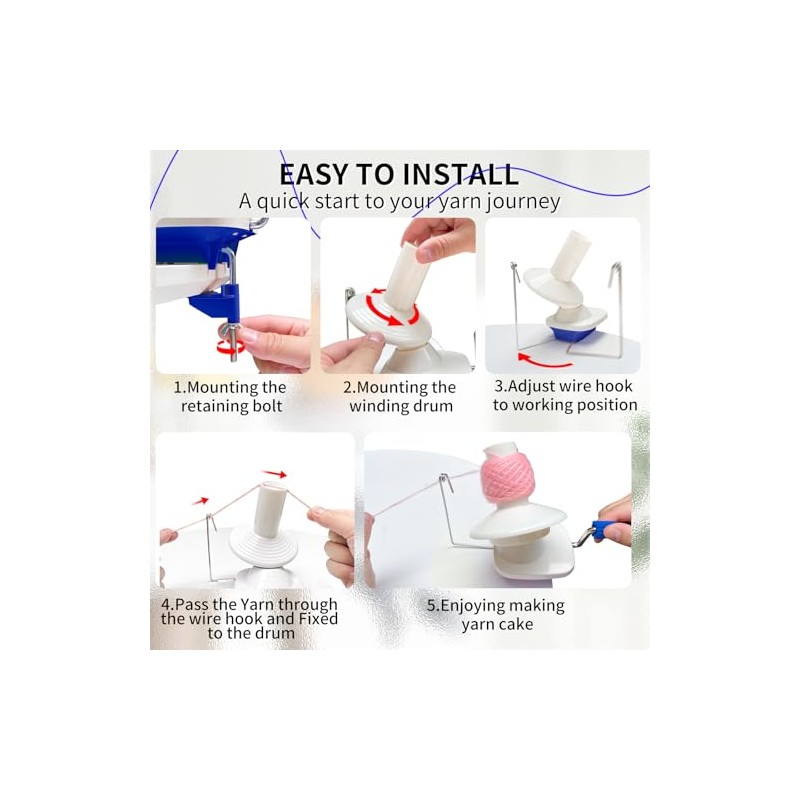 SPEENSUN Yarn Winder, Yarn Winder for Crocheting, Efficient Yarn Ball